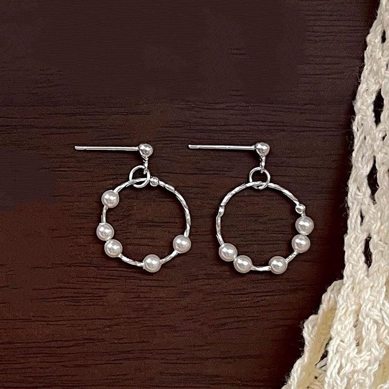 Love Earrings, Pearl Rings, Simple Temperament, Women's Small Earrings, Sweet