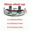 LOLL4 4pcs For Skoda black/green 56mm 60mm 65mm 68mm Car emblem Wheel hub Center Cap Badge covers sticker Decals Styling accessories