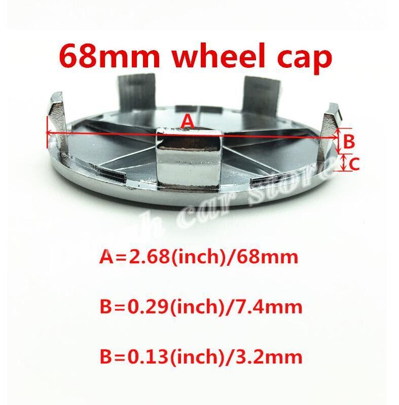 LOLL4 4pcs For Skoda black/green 56mm 60mm 65mm 68mm Car emblem Wheel hub Center Cap Badge covers sticker Decals Styling accessories