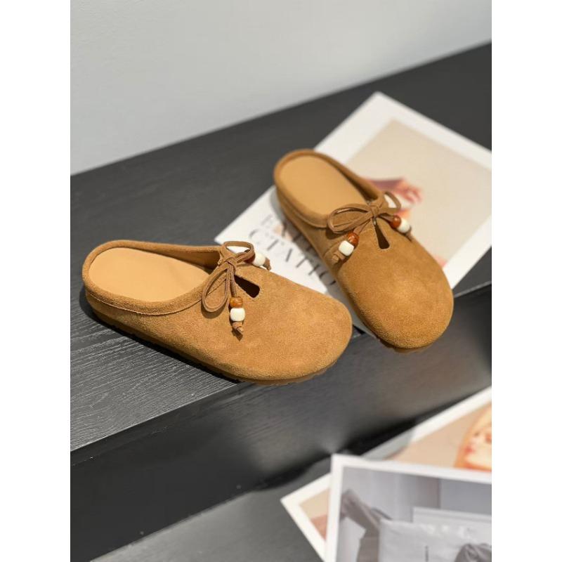 

Thick-bottomed women s summer new Mary Jane lazy people wear a bag head and half slippers 40