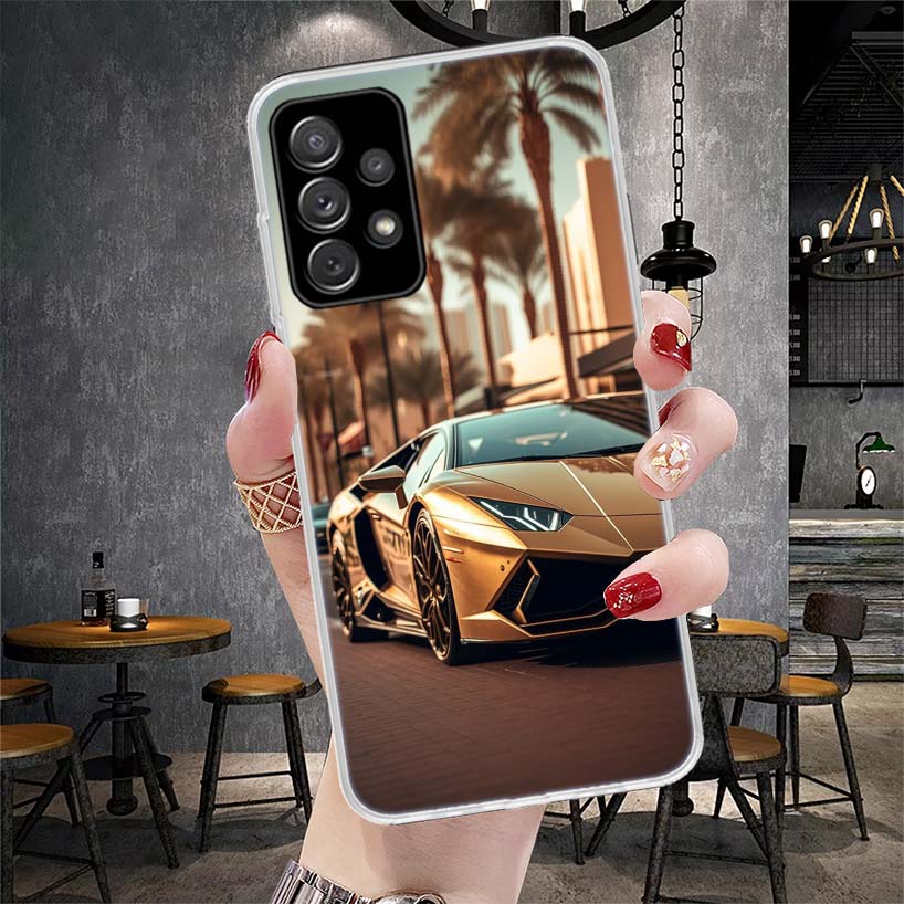 Sports Cars Male Men Soft Phone Case For Samsung Galaxy A13 A14 A15 A16 A17 A53 A54 A55 A56 A57 A33 A34 A35 A36 A37 A23 A24 A25