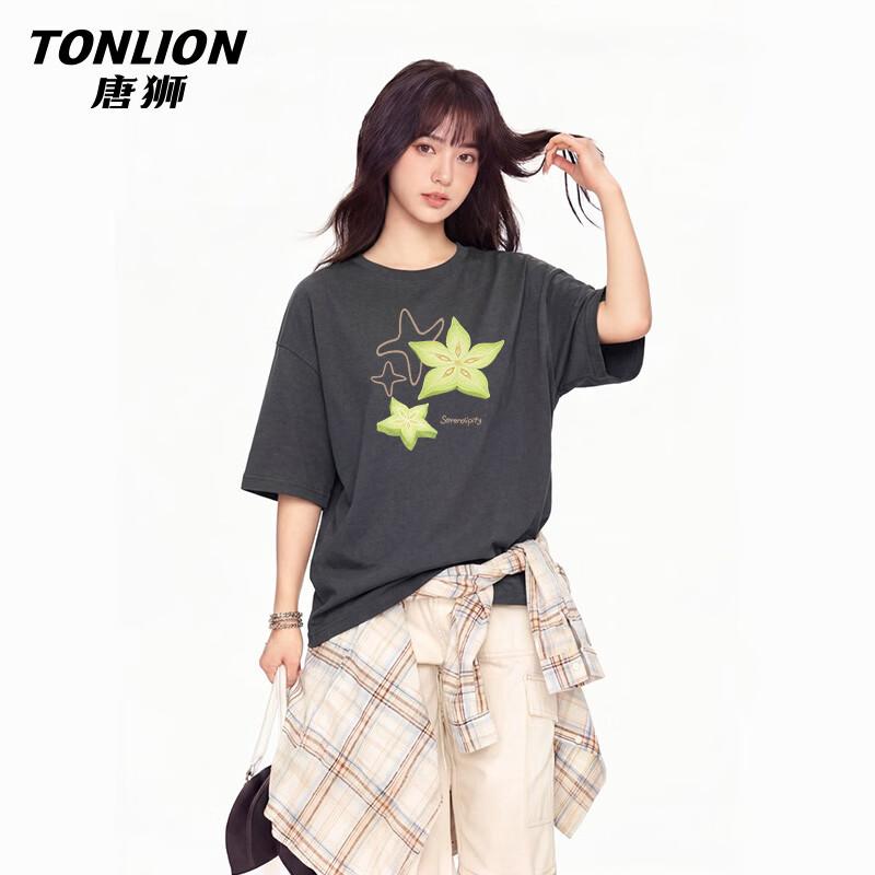 TonLion Women s Cotton Short Sleeve T-shirt L