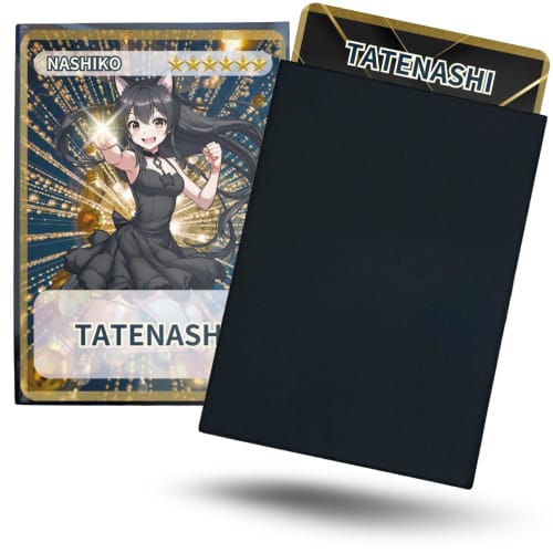 

TATENASHI Card Sleeves, Non-Slip Embossed, Regular Size, Compatible with Pokmon and Trading Cards, 66 x 92mm (Shadow Black, 100 Sleeves)