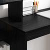 Desk with Shelf Black Oak Effect 100 X 40 X 90 Cm