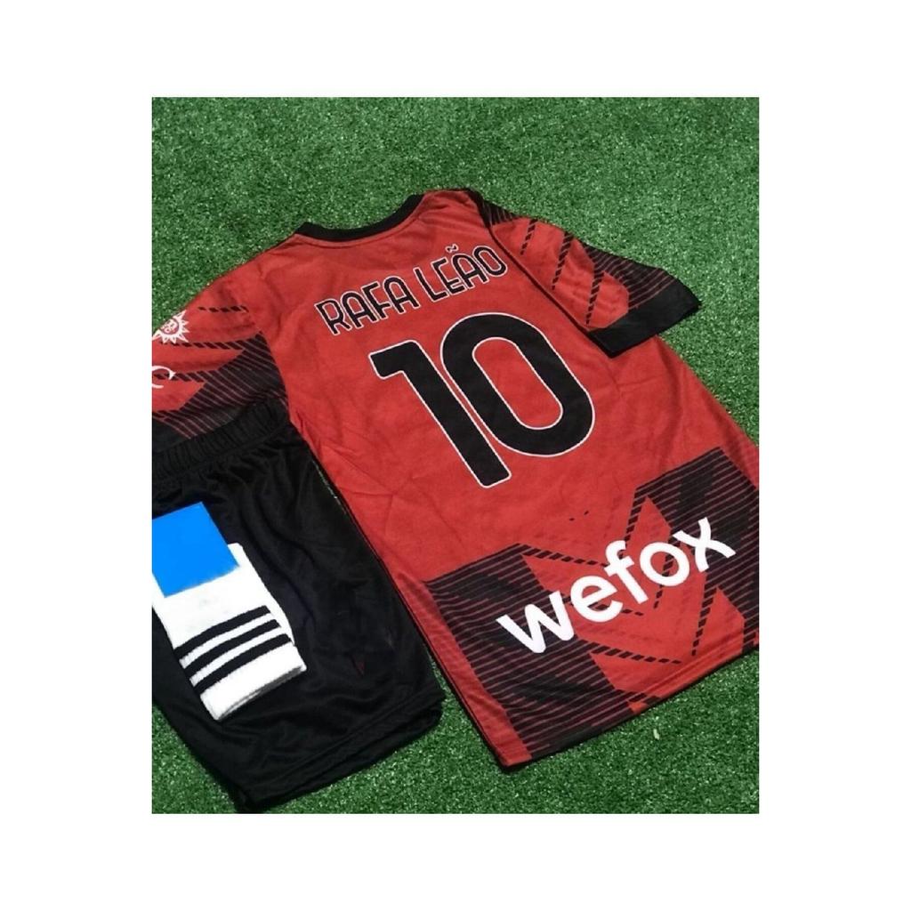 2023/24 New Season Rafa Leao Home Field Child Jersey 3-piece Set