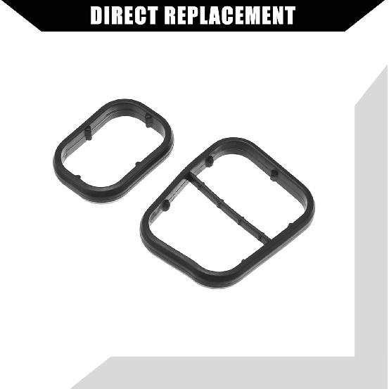 No.11428591460 Oil Cooler Gasket for Mini Cooper 2014-2017 / Inner Engine Oil Filter Adapter Gasket/Durable Rubber / 1Set Black
