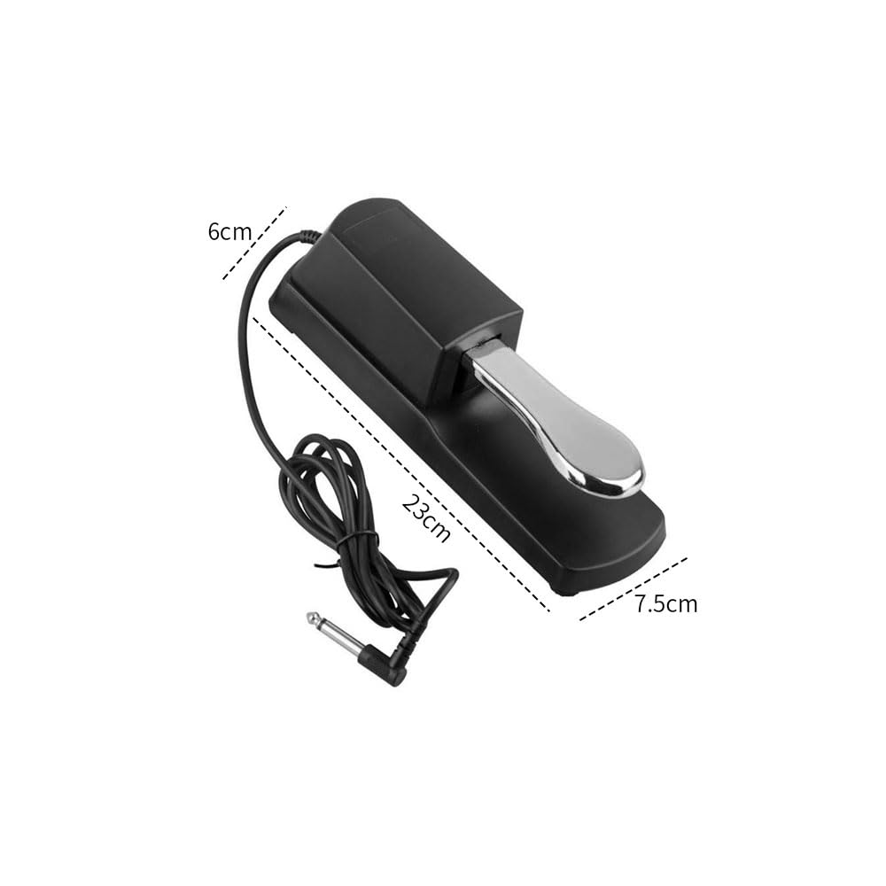 Damper Pedal Sustain Pedal Keyboard Pedal Foot Pedal Electronic Organ Electric Piano Sustain Pedal (Silver)