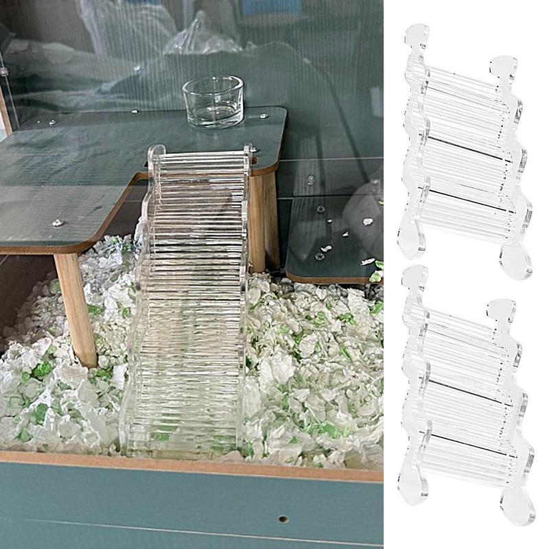 

Syrian Hamster Toys Acrylic Climbing Ladder With Clear Design Small Animal Ramp Hamster Furniture For Gerbils Mice Small Animals S