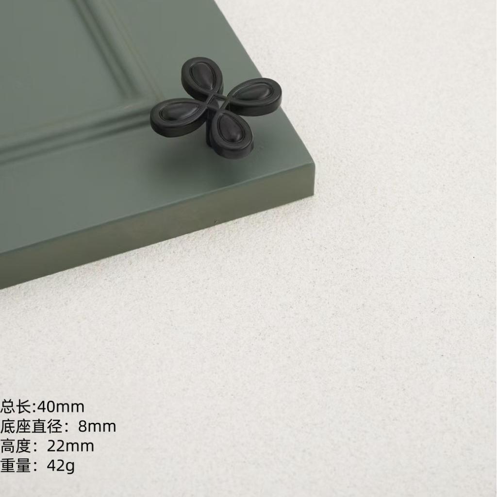 Mid Ancient Style Handle, Antique Bronze Color, Four Leaf Clover, Simple, Drawer Wardrobe Door, Cabinet Drawer Cabinet, French Retro Handle