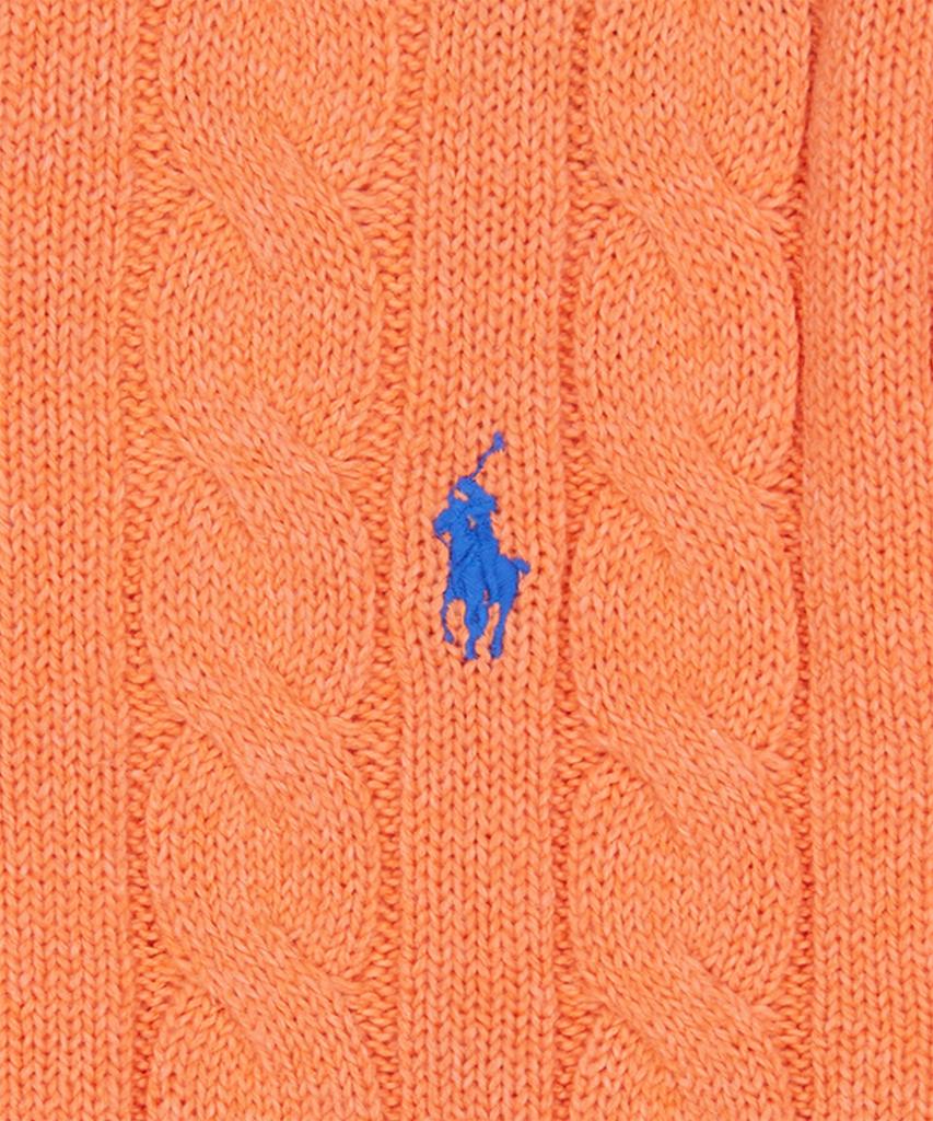 POLO RALPH LAUREN Cable Knit Cotton Sweater - Orange