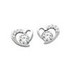 New fashion jewelry, temperament, love zircon stud earrings, women's atmospheric heart-shaped earrings, design sense niche earrings, 2026