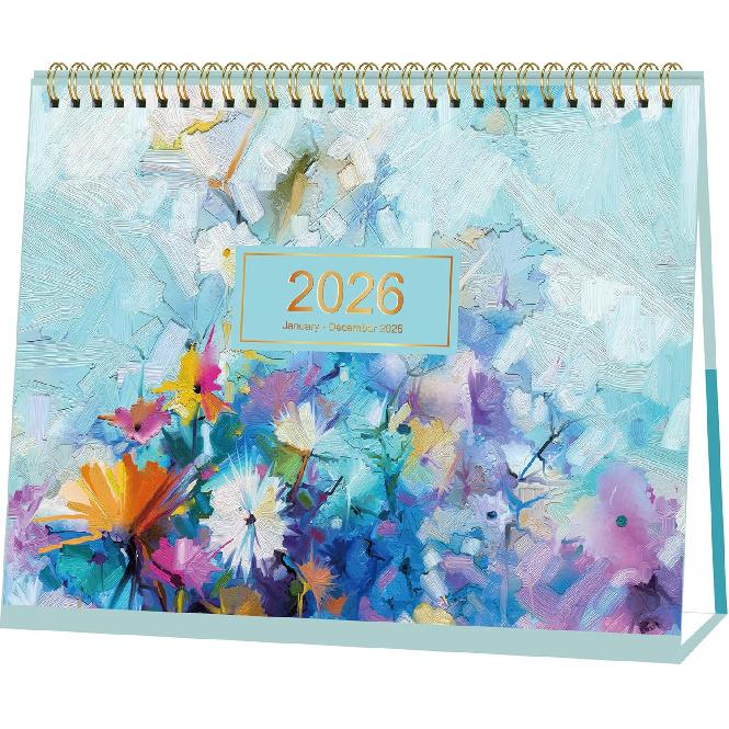 2026 Desk Calendar - Standing Flip Desktop Calendar 2026, JAN. 2026 - DEC. 2026, 9.8  x 8.3 , Desktop Calendar, Memoranda Lined Pages with Thick