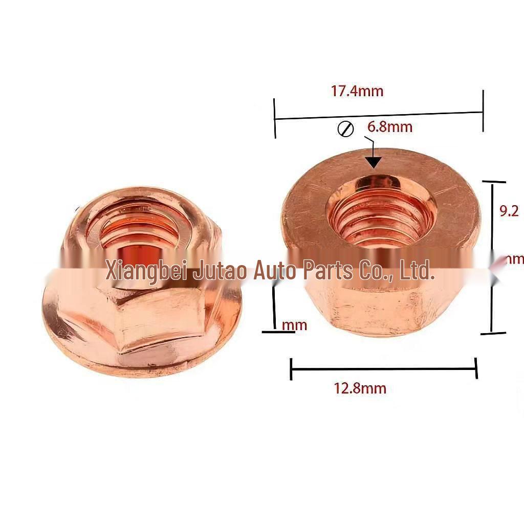 M8 Anti-loosening Copper-plated Hex Nut for BMW 3 Series E30 Exhaust Pipe (A1201420072)
