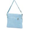 Włoska Torebka Damska Zamszowa Listonoszka Z Klapą Baby Blue B67