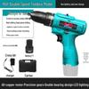 Model Electric Rechargeable Hand Drill: Multifunctional Lithium Battery Impact Screwdriver.