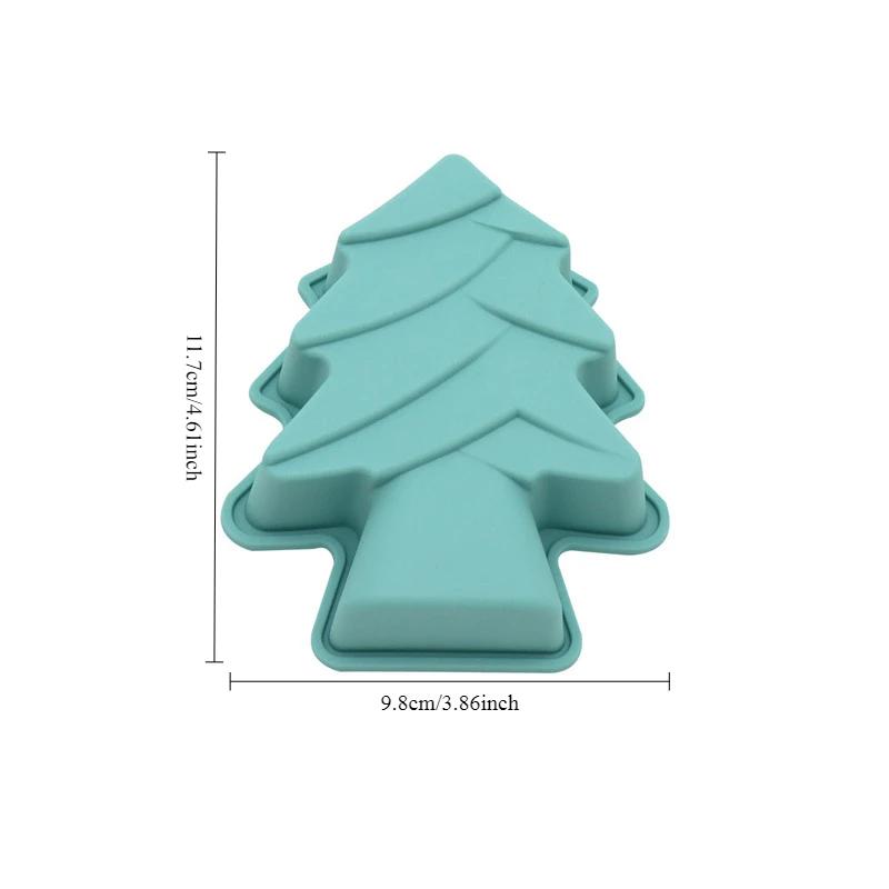Christmas Silicone Baking Molds Food-Grade Tree Gingerbread Santa Shape Cake Chocolate Mousse Mould Non-Stick DIY Holiday Tools