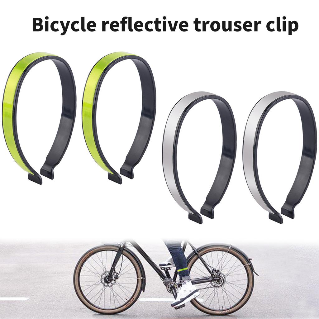 4pcs Reflective Bicycles Wide Pant Clip Sports Running Waist Ankle Belt Cycling Accessories