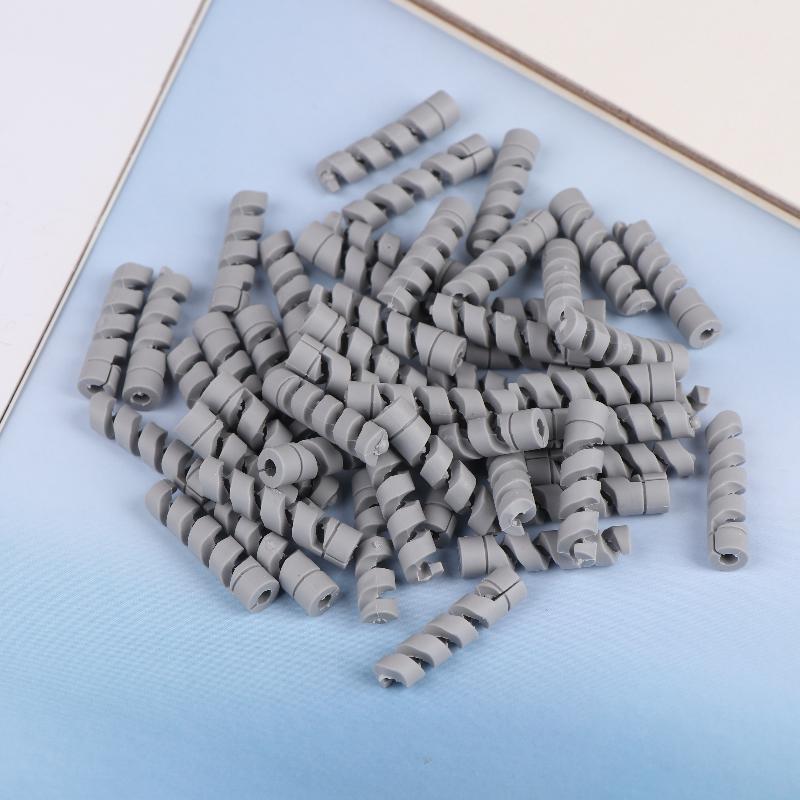 50Pcs Data Cable Wired Earphone Silicone Protective Case Mobile Phone Charging Cable Earphone Cable Spiral Protector