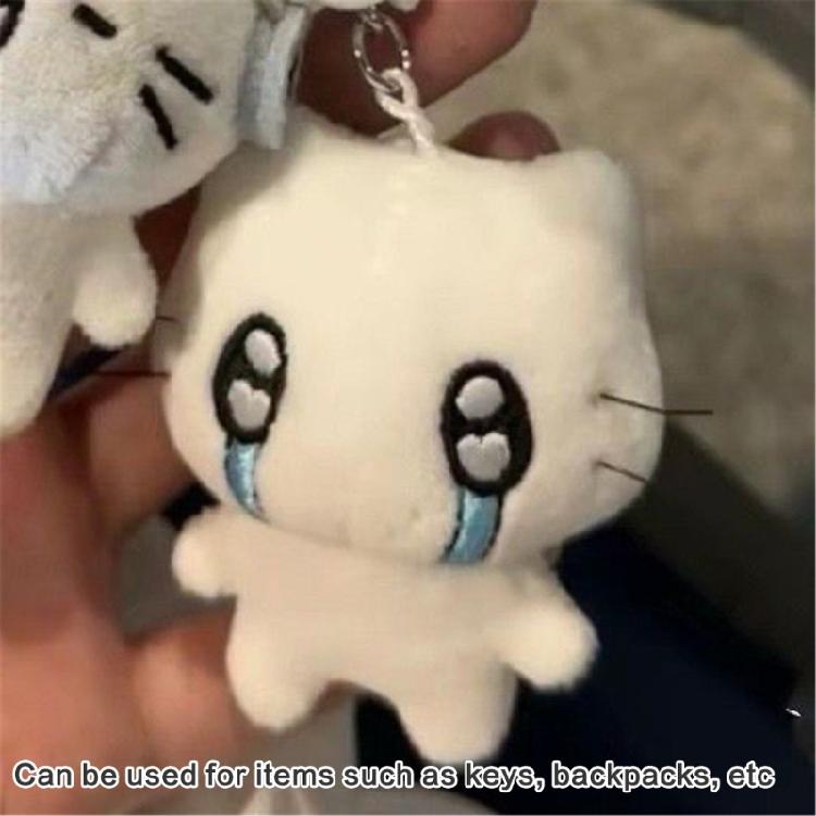 2PCS Handmade Plush Keychain Pendant Cats Shape Bag Charm Stylish Bag Ornament Plush Texture Suitable for Everyday Use