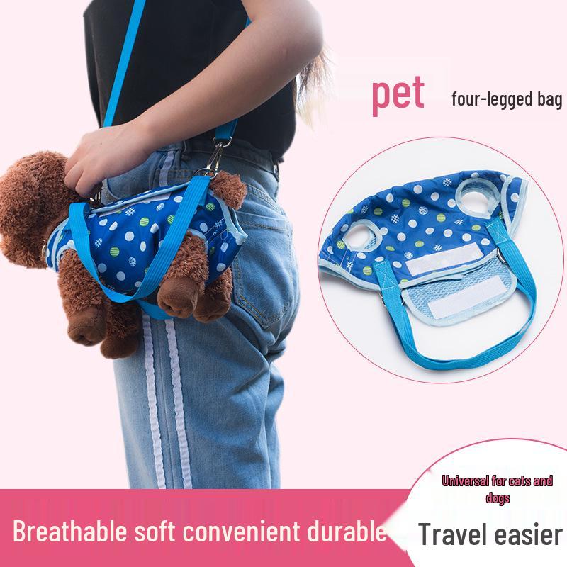 Teddy Dog Style Pet Travel Backpack: Four-Legged, Single Shoulder Crossbody Bag
