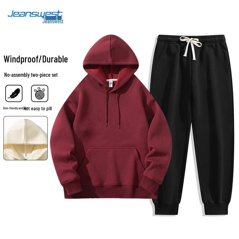 

JEANSWEST Мужской повседневный худи и брюки 4XL