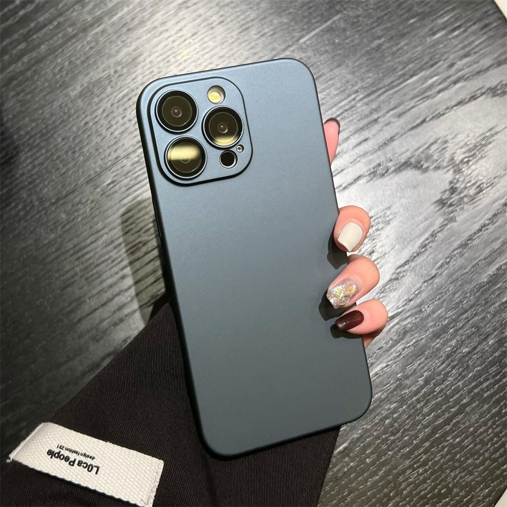 Matte Armor Rugged Plastic Case For 17 Air 16 15 14 13 12 11 Pro Max Plus Luxury Slim Camera Glass Protect Cover