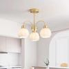 Nordic Minimalist Chandelier: Warm Cream Dining & Bedroom Light