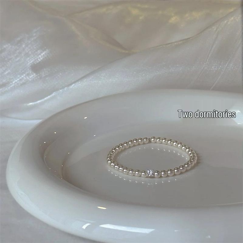 Retro Geometrický Náramek ze Sladkovodních Perel - Módní Pokročilý Design Šperků pro Ženy