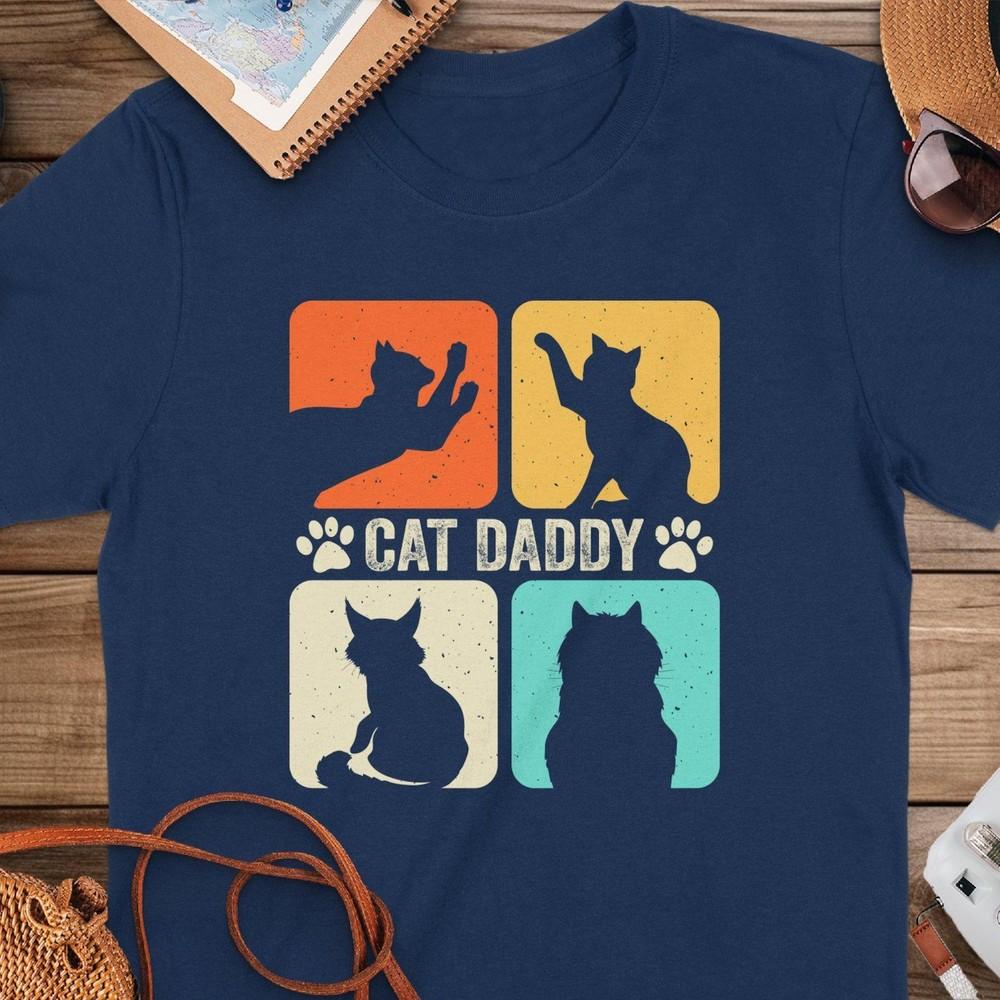 

Funny Cat Dad, Cat Daddy, Cat Lover Shirt, Gift for Cat Owners Navy T-Shirt Unisex T-Shirt XL