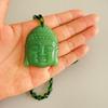 Classic Natural Chinese Buddha Pendant Jade Necklace  Charm Jewelry Carved Blessing Lucky Amulet Gifts For Women Men