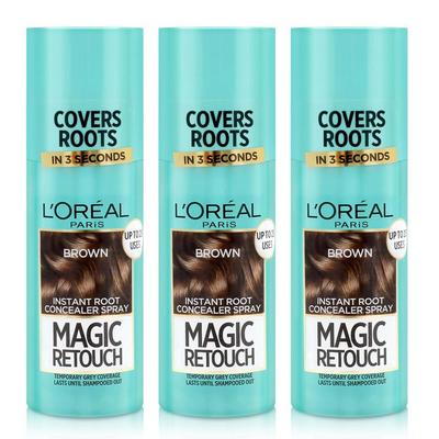 L'Oréal Magic Retouch Gray Cover Spray Dye / Brown (3 Pcs)