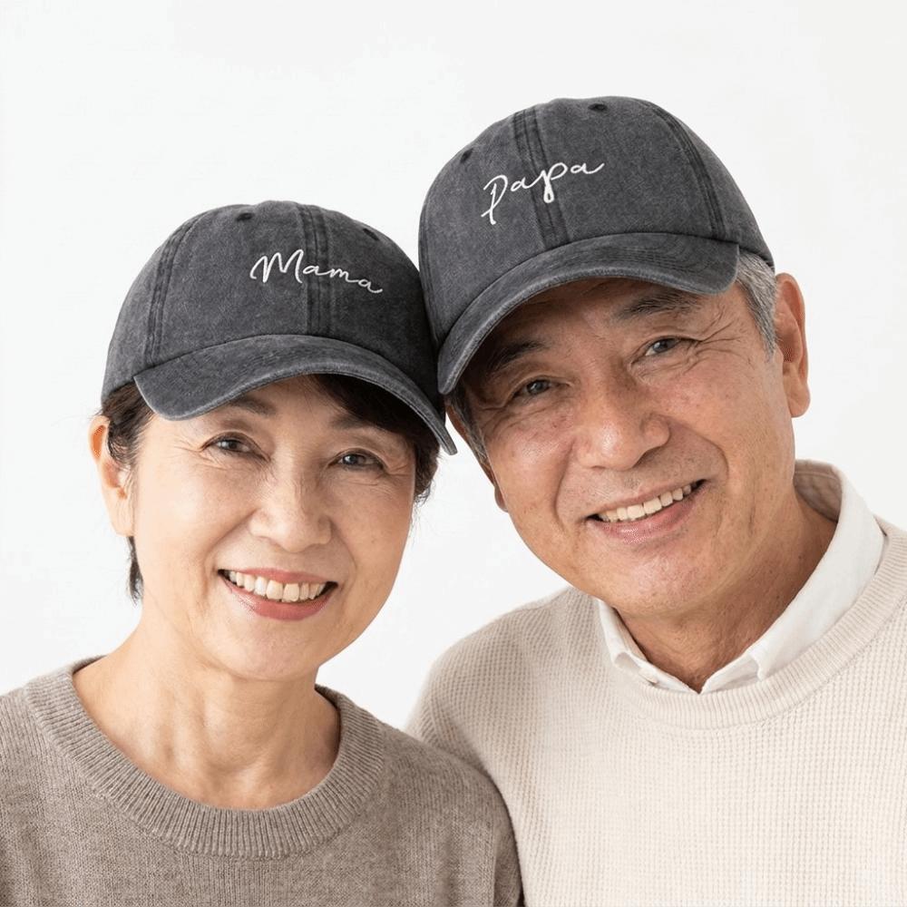 Vintage Parents Couple Baseball Hats Washed Cotton Baseball Cap Fashion Dad Hat  Gift