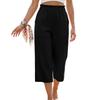 Womens Baggy Cotton Linen Pants Elastic Waist Casual Loose  Summer Beach Vacation  Pants