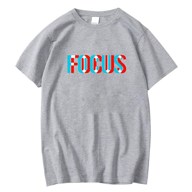 Unisexs Tshirt 100 Cotton Summer Loose Focus Print Unisex T Shirt Casual Loose Oneck Unisex Tshirt Short Sleeve Tshirt Male Tees