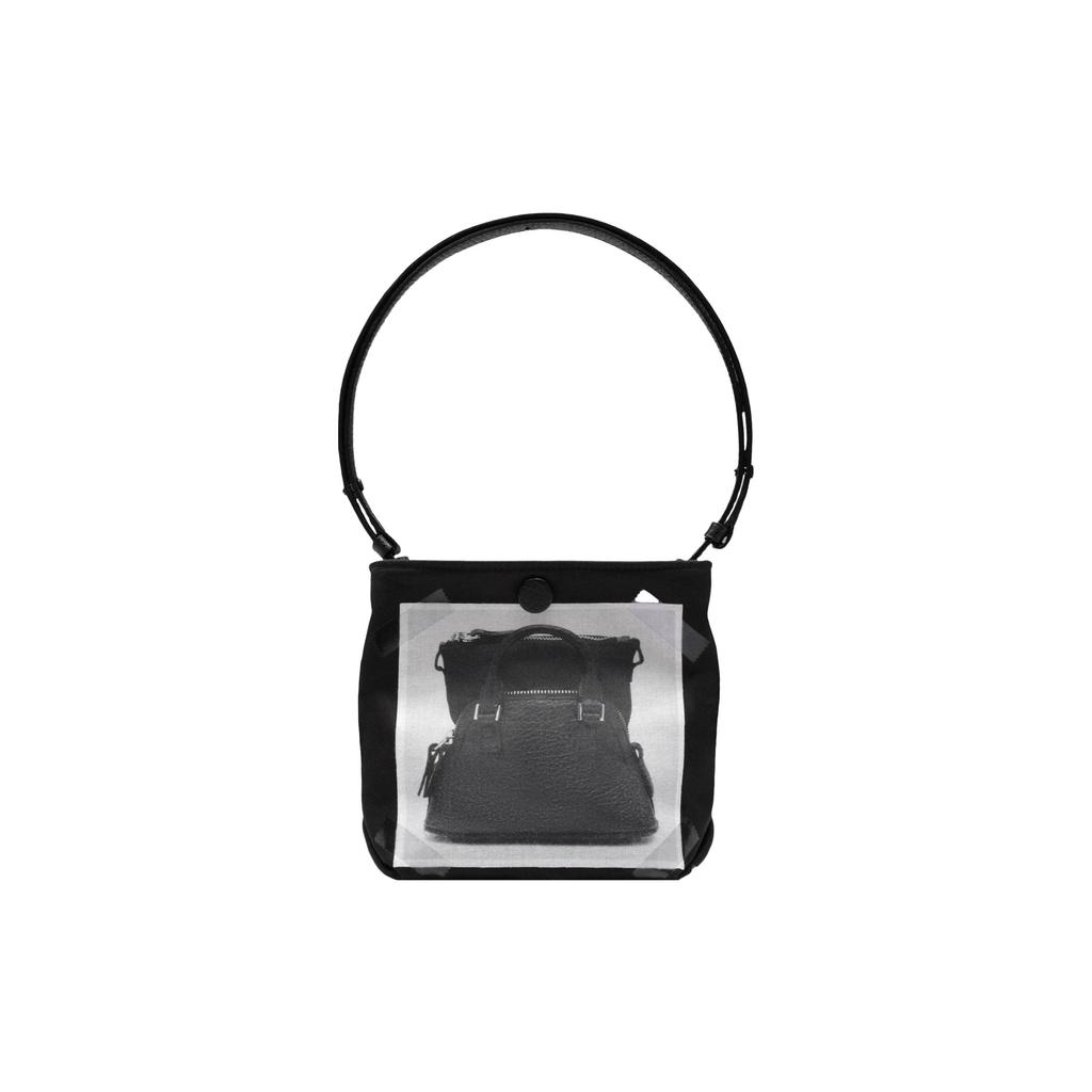Maison Margiela 5AC Removable Adjustable Shoulder Strap Polyester Tote Shoulder Bag Women bags Black SB1WC0009P6436HA193
