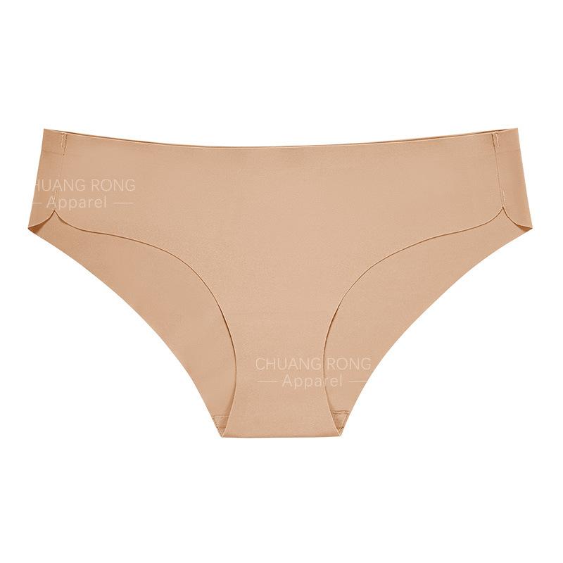 

Sexy fashion waist seamless underwear women s European and American large size one-piece ice silk pure cotton crotch breathable briefs S