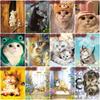 Full Square Drill Diamond Painting Cat Girl Diamond Embroidery Animal Mosaic Art Rhinestone Home Decoration