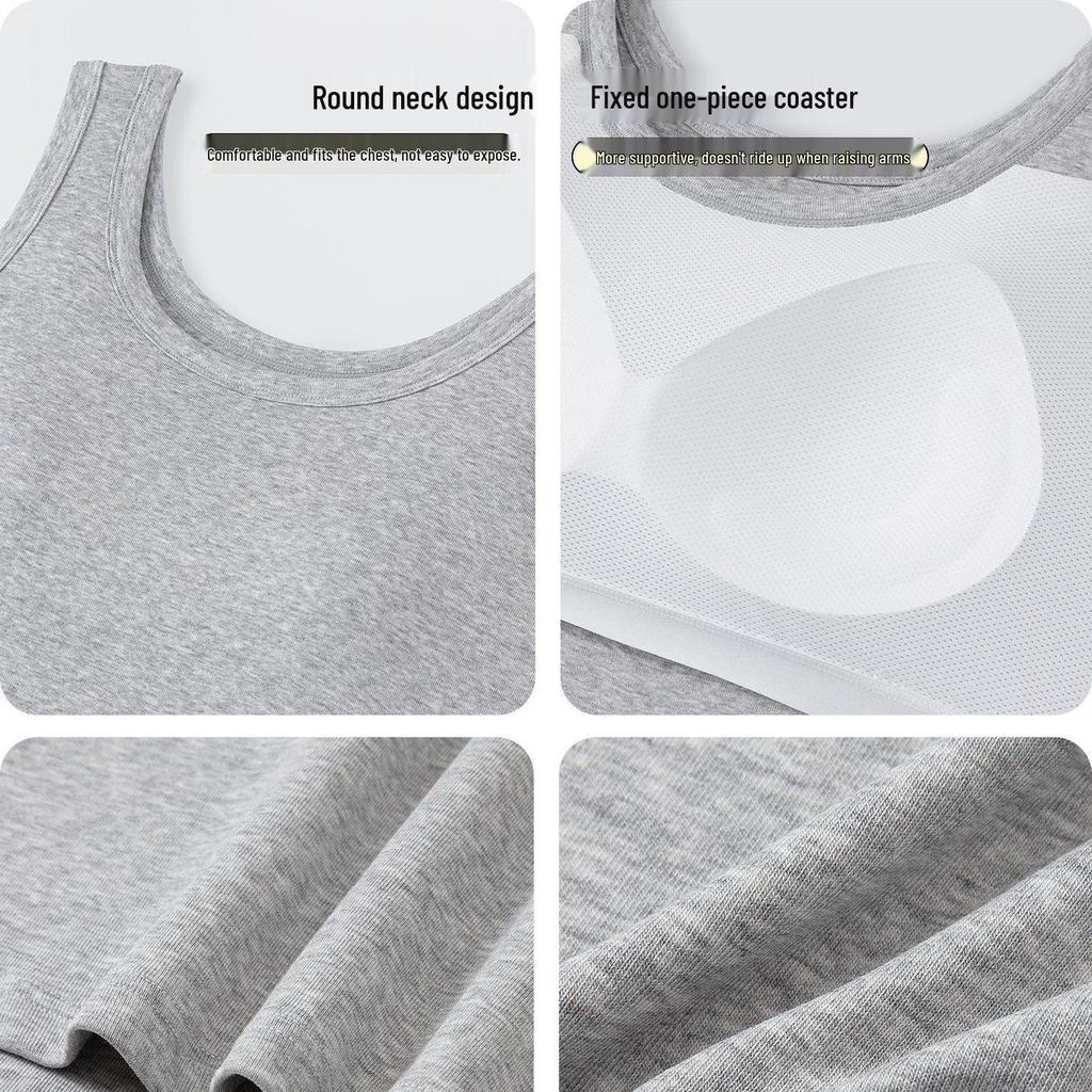 Women's Anti-Light Cotton Camisole: Covers Underarm, Chest Pads, Wear Alone or as Base Layer, Sleeveless Top