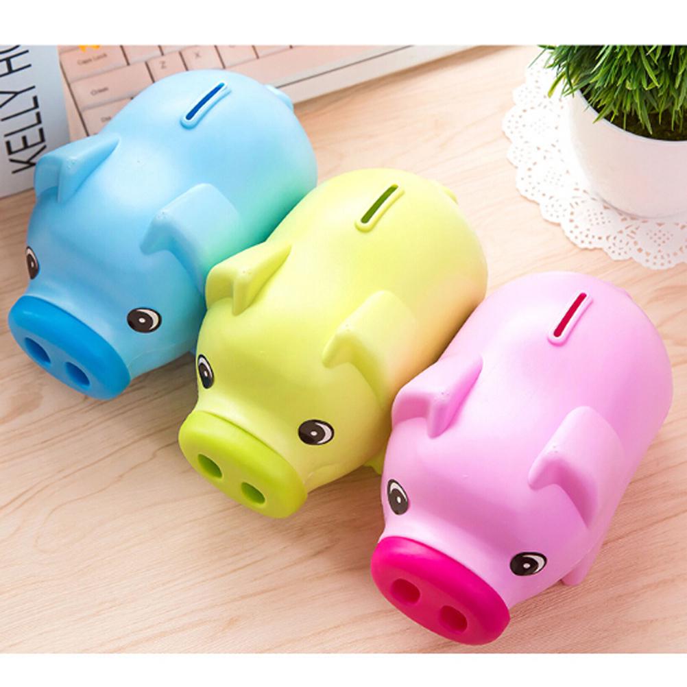 Garneck 1PCS Cute Plastic Piggy Bank Coin Bank Saving Pot Money Bank Birthday Nursery Decor for Girls Boys