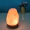 ZEN'AROME - Lampe USB En Cristal De Sel d'Himalaya Rock - Sculptée À La Main - Base En Bois - 7 Cm X 12 Cm