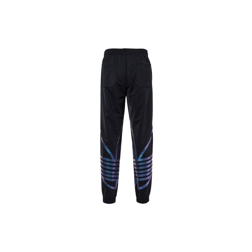 adidas Originals Zeno Track Pants With Logo Print Slim Fit Mid-Rise Knit Men Bottoms Black FS7331