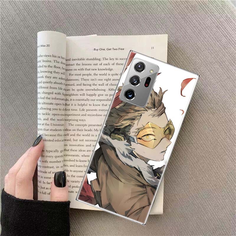 Anime MHA Hawks BNHA Phone Case For Samsung Galaxy S25 Edge S24 S23 FE S22 S26 Ultra S21 S20 S10 Plus Capa Soft