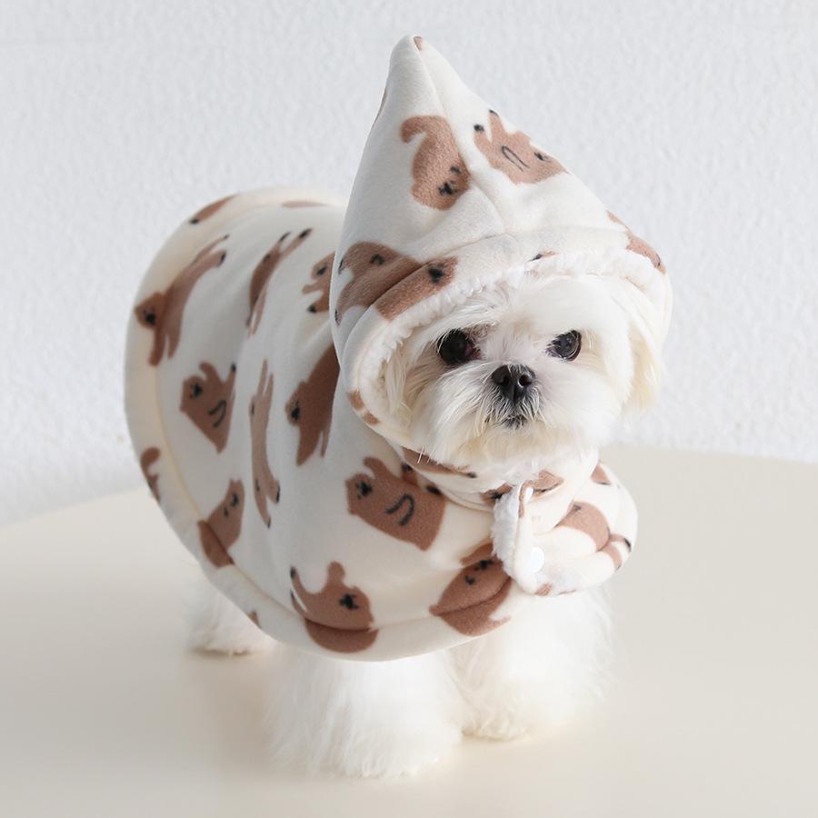 Winter Autumn Pet Hooded Blanket Cloak Indoor Fleece Dog Sleeping Cape Puppy Poncho Coat French Bull Outfit