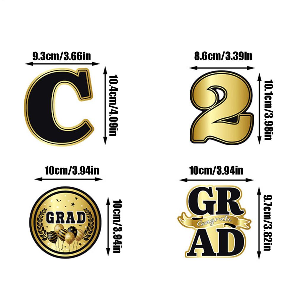 22-Pieces Congrats Grad Letter Magnets Strong Magnetic Reusable Party Grad Decals Graduation Refrigerator Magnets