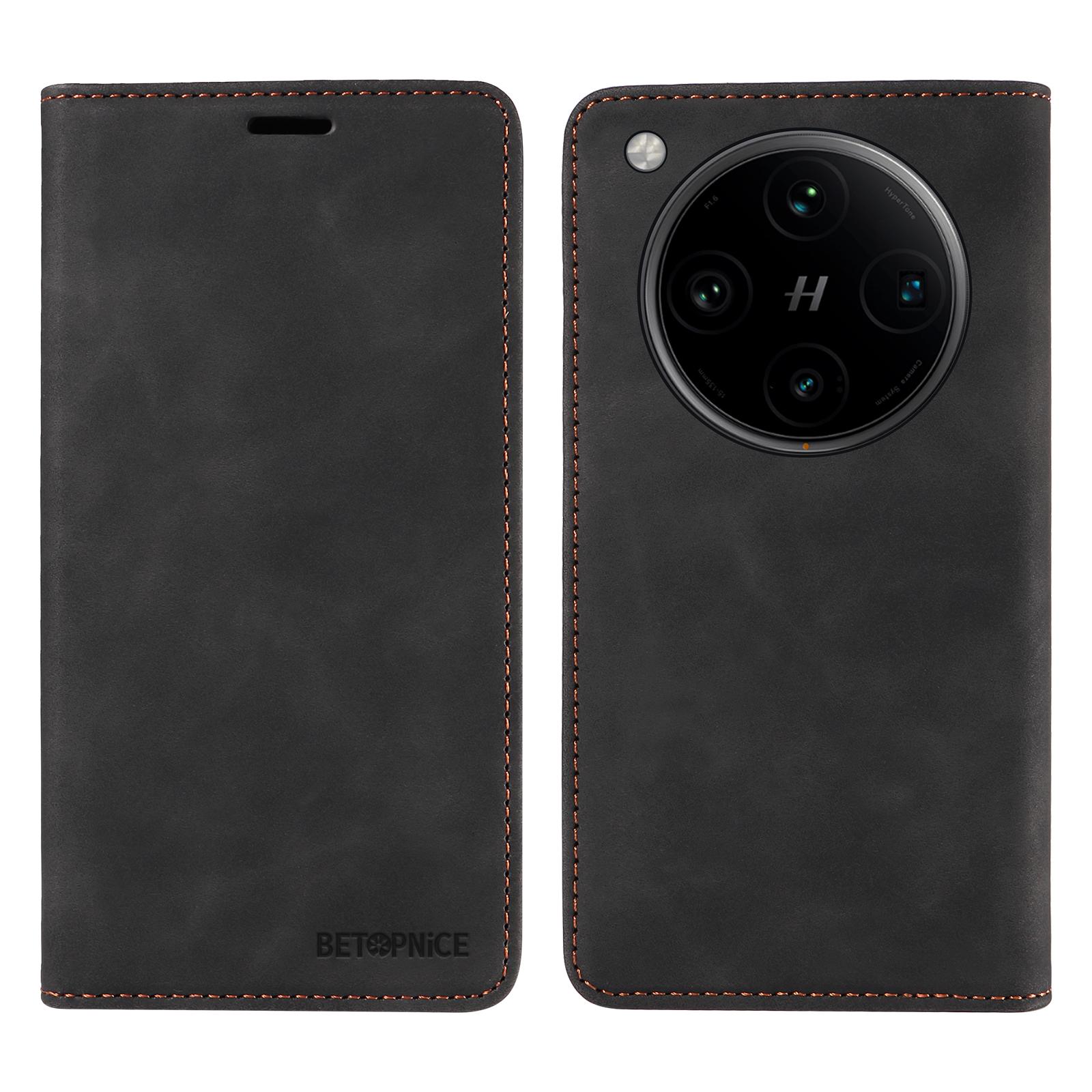 

BETOPNICE 003 Для Oppo Find X8 Pro 5G Чохол-гаманець Шкіряний чохол для телефону з підставкою Black