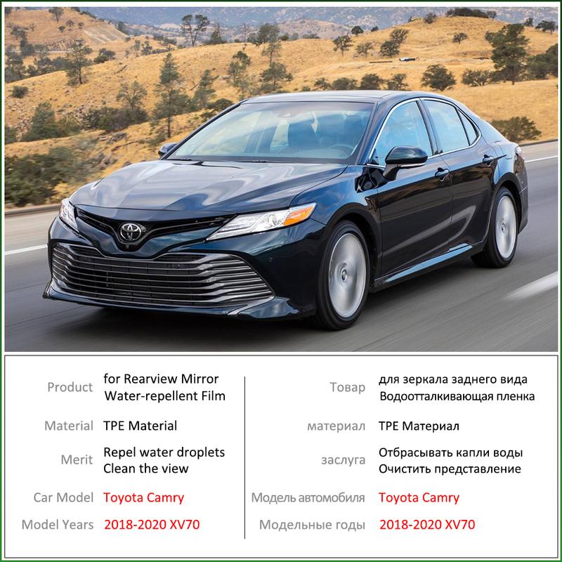 for Toyota Camry 70 XV70 2018   Full Cover Rearview Mirror Anti-Fog Films Rainproof Anti Fog Film Clean Car  Accessories
