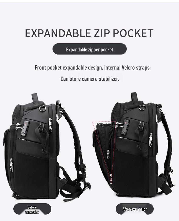 Waterproof All-in-One DSLR & Drone Camera Backpack with Double Shoulder Straps & Computer Compartment