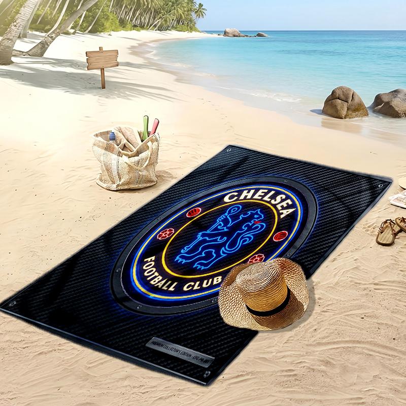 Chelsea FC Printed Beach Towel Quick Dry Soft TowelPortable Large Rectangular Beach Blanket for Travel Swimming Pool