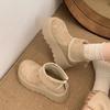 Design Fashion Platform Heels Women Ankle Boots Keep Warm Height Increase Short Booties Autumn Winter Ladies Shoes  Mujer