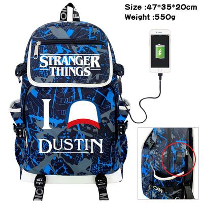 Stranger Things Student Backpack USB Charging Backpack